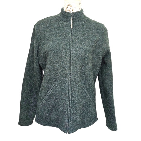 Talbots Sweaters - Talbots Green Cardigan with Full-Zip Design and Soft Texture
